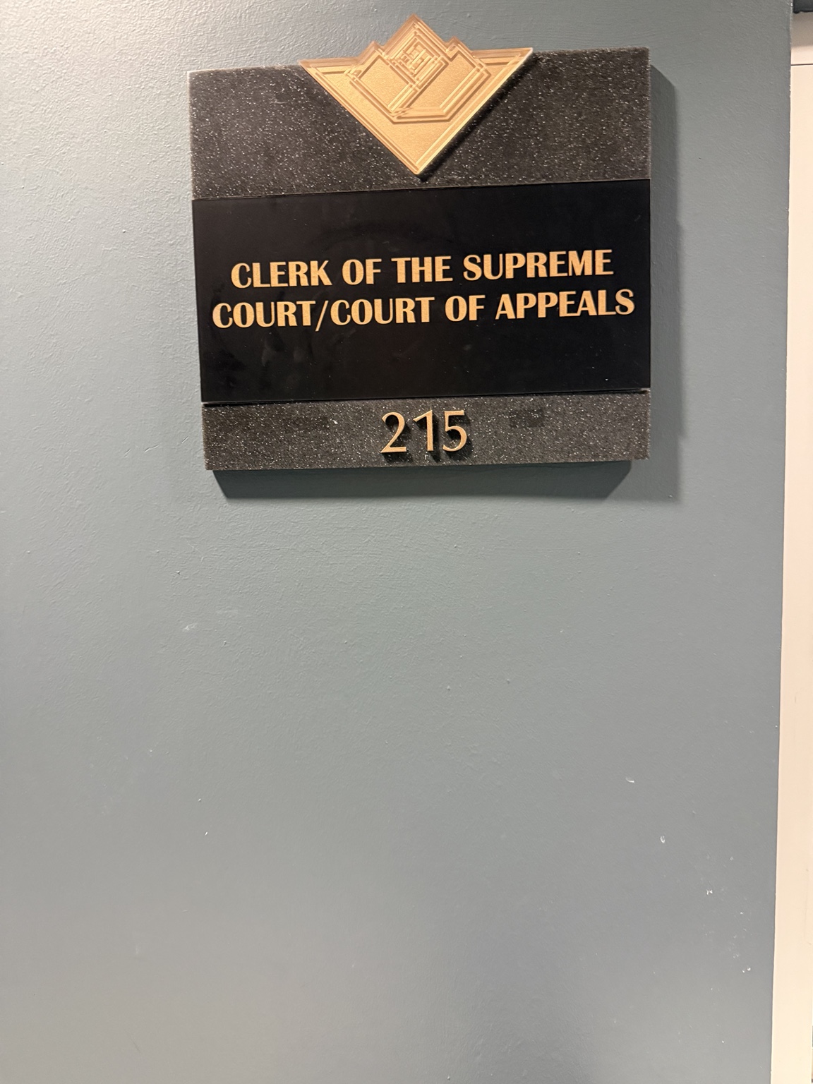 Sign for the Clerk of the Wisconsin Supreme Court and Court of Appeals